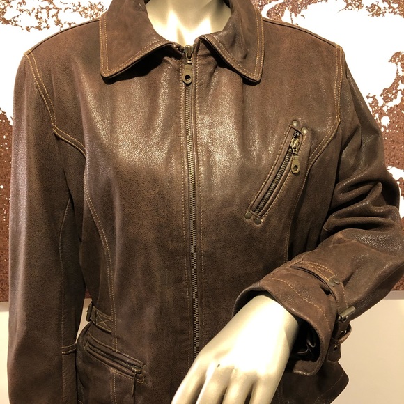 Leather Bomber Jacket -Lloyd Elliot’s Country Club - Picture 1 of 8